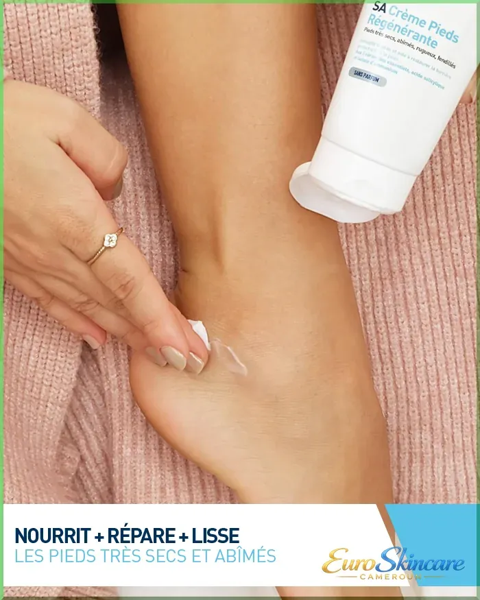 SA Creme Pieds Regenerante - Texture Benefices_euro-skincare-cameroun.webp