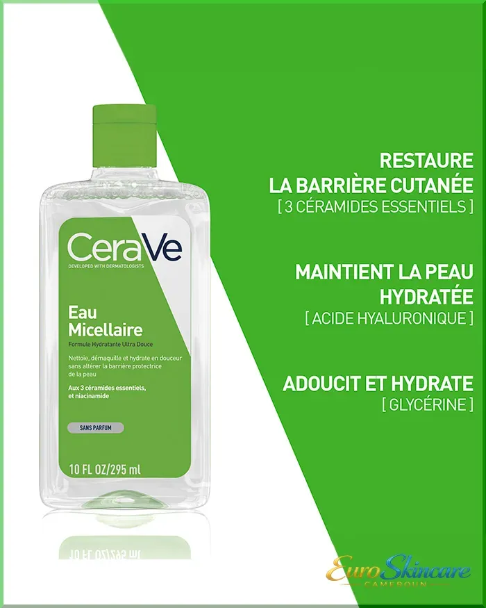Eau micellaire - 3 benefices_euro-skincare-cameroun.webp