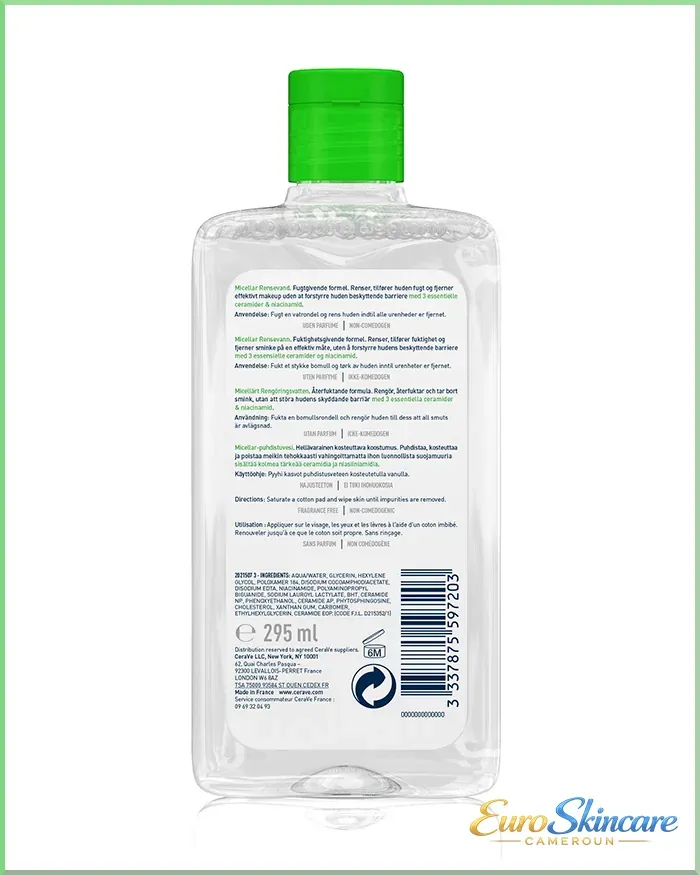 Eau micellaire - Packshot back_euro-skincare-cameroun.webp
