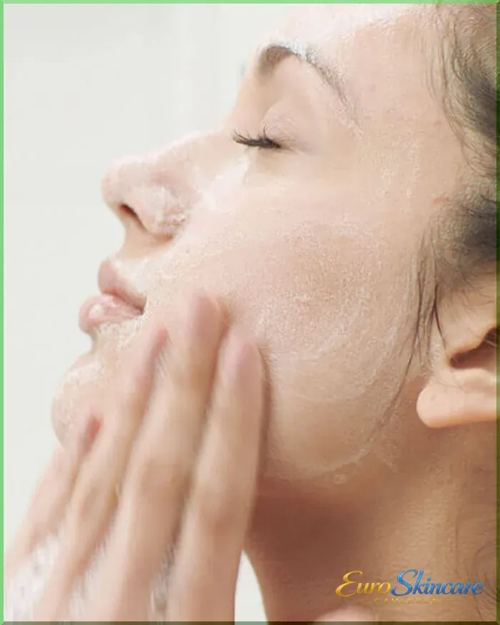 Gel_Moussant_Application_Visage1_euro-skincare-cameroun.webp
