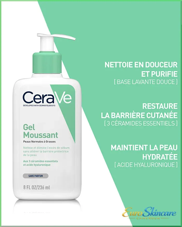 Gel Moussant - 3 benefices_euro-skincare-cameroun.webp