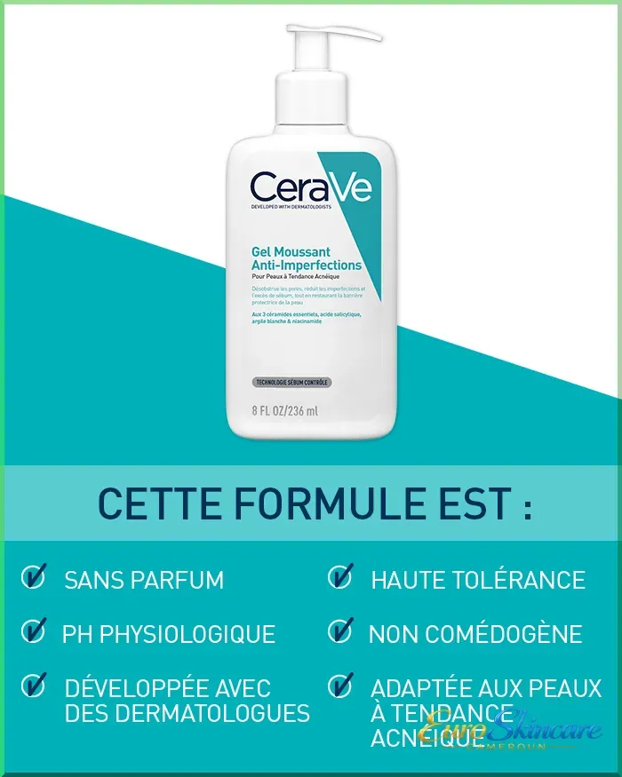 Gel Moussant Anti Imperfections - Benefices_euro-skincare-cameroun.webp