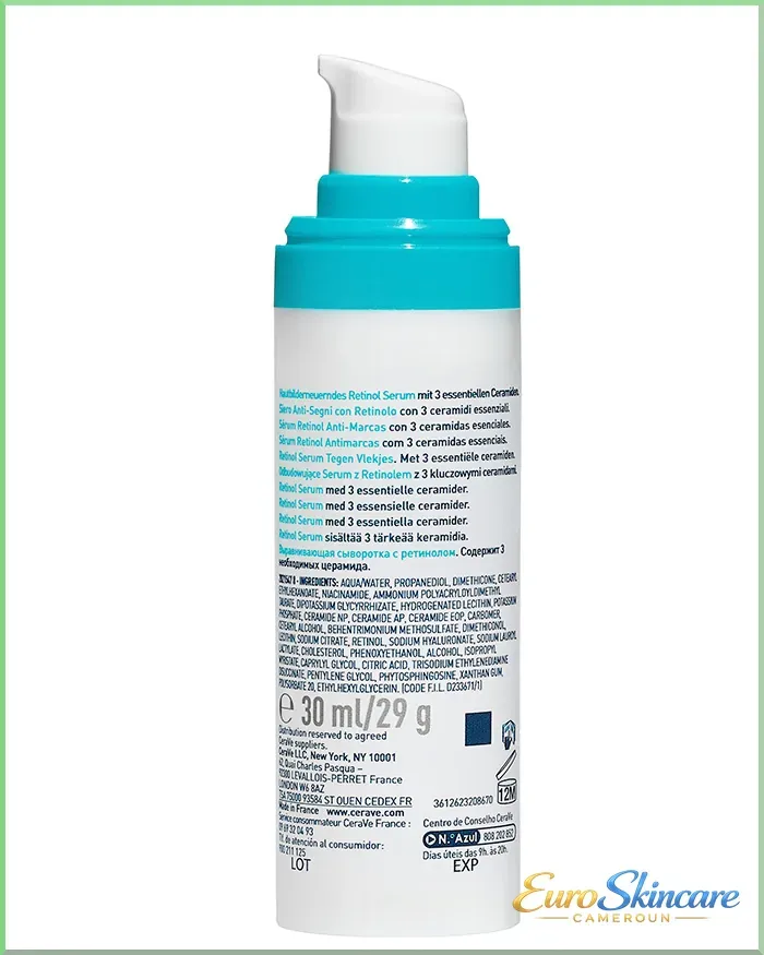 Serum Retinol Anti-Marques - Packshot back_euro-skincare-cameroun.webp