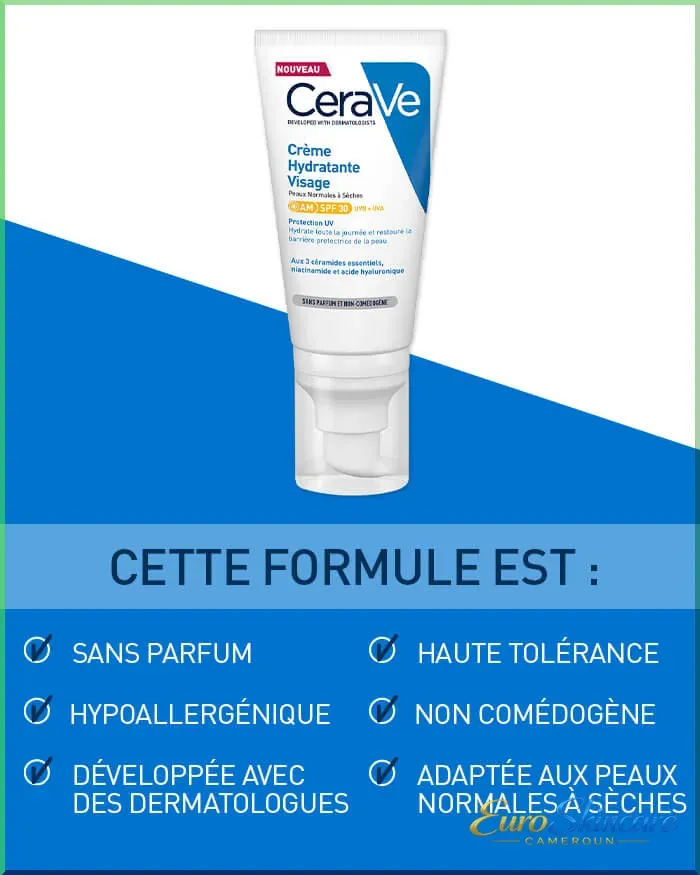 Crme Hydratante Visage SPF30 - Bnfices_euro-skincare-cameroun.webp