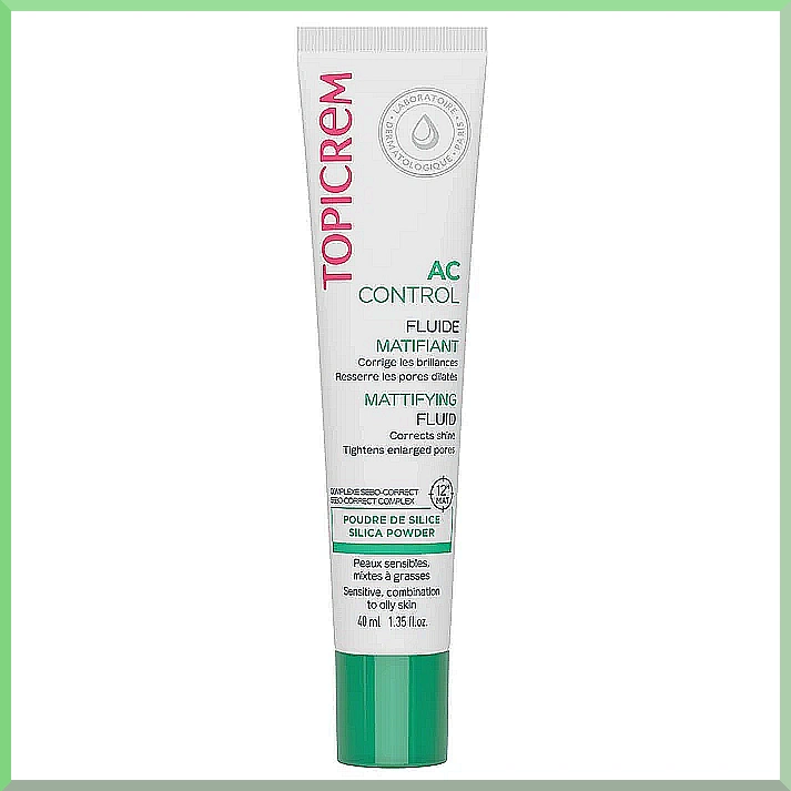 [06TOPAC033] Fluide Matifiant SPF30 AC CONTROL Topicrem – Protection Solaire & Imperfections