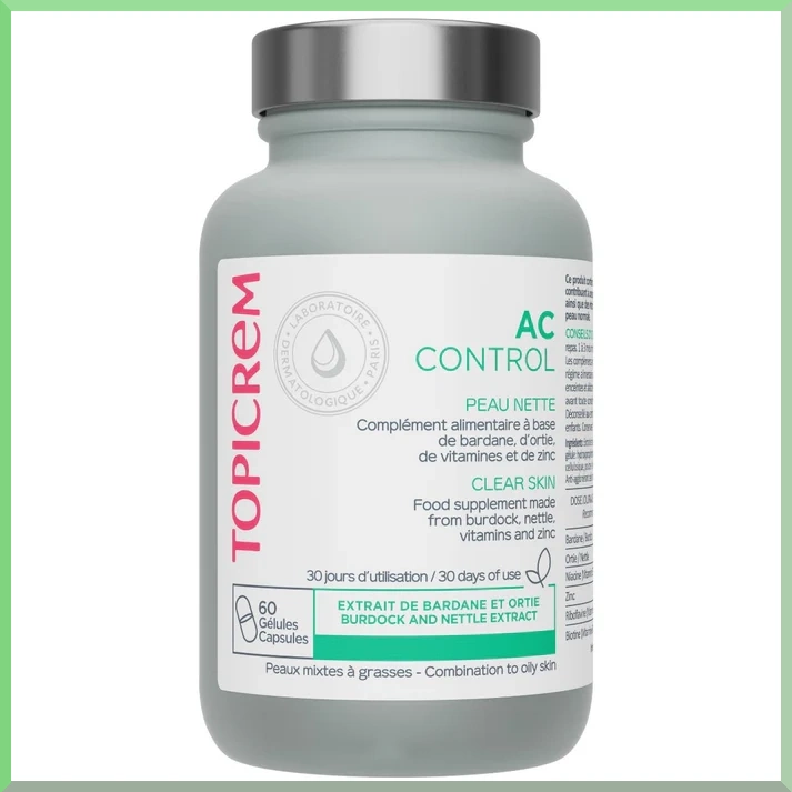 [06TOPAC039] Peau Nette Gélules AC CONTROL Topicrem - Complément alimentaire anti‑acné