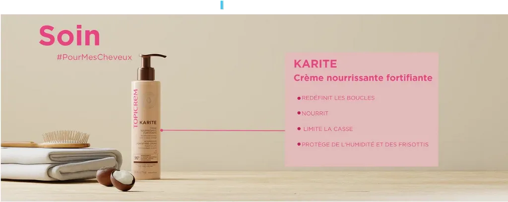[06TOPKT088] Crème Sans Rinçage Karité Topicrem – Définit & Protège Boucles Crépus