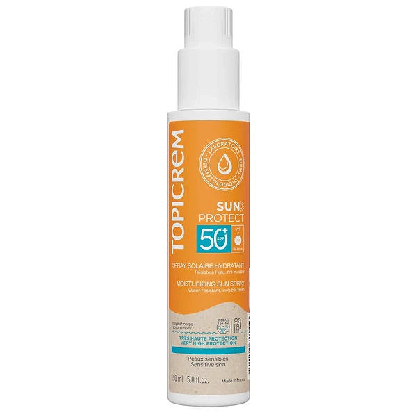 Spray Solaire Hydratant SPF50+ Topicrem Sun Protect – Format Pratique & Invisible