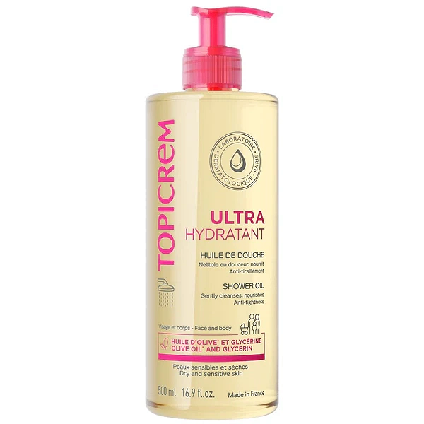 Huile de Douche UH Topicrem – Nourrit & Hydrate 8h
