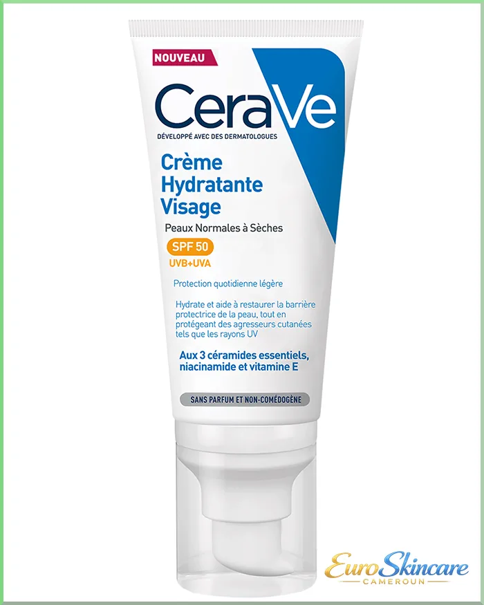 [03CrV007] CeraVe Crème Hydratante Visage SPF50 52ML